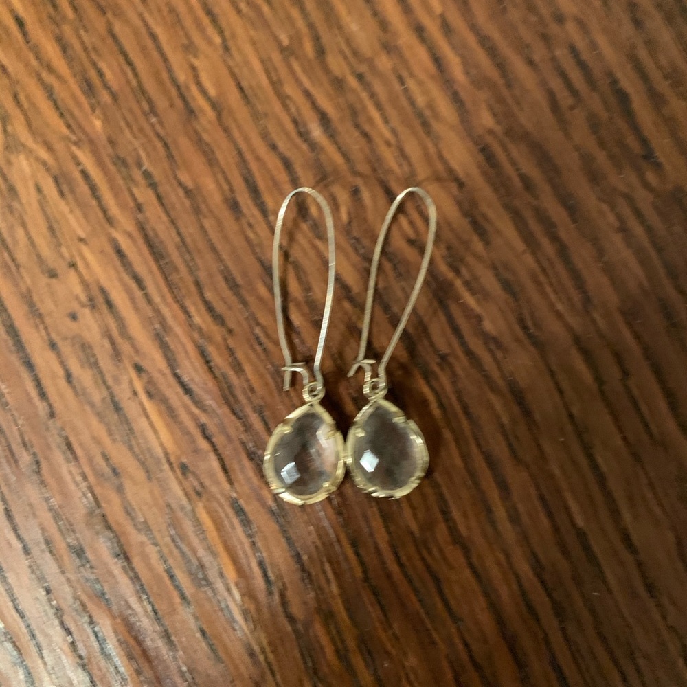 Kendra Scott clear crystal drop earrings